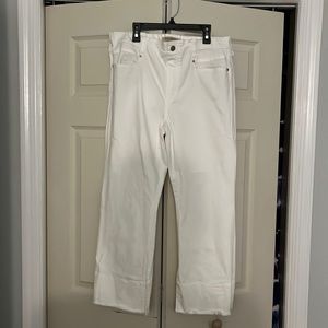 Liverpool White Crop Flare Gia Glider Jeans, size 12/31, never worn